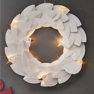 IKEA White Holiday Wreath with LED Lights Christmas decoration for door or wall